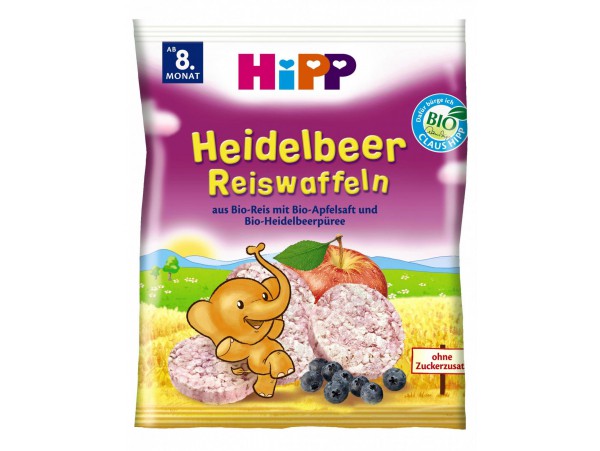 HiPP BIO черничные рисовые хлебцы 35 г